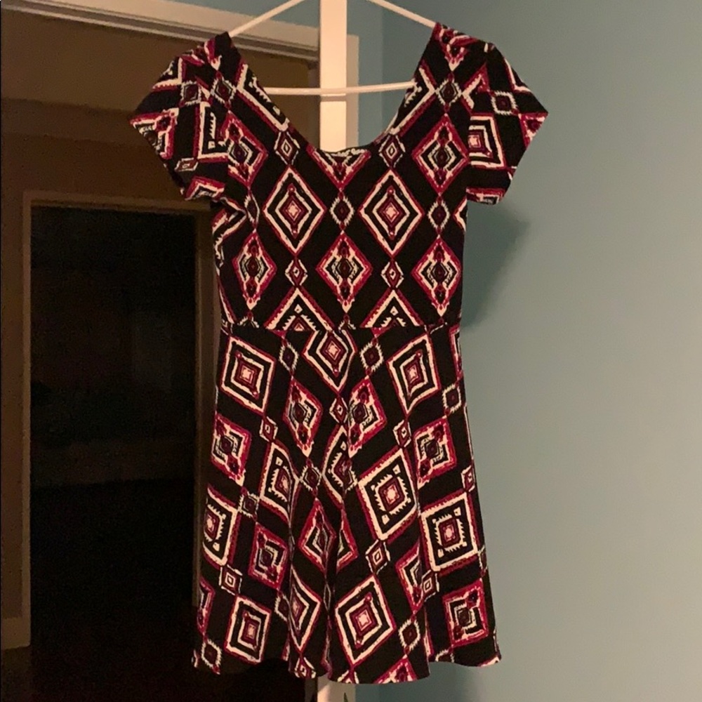 Scoop neck skater dress